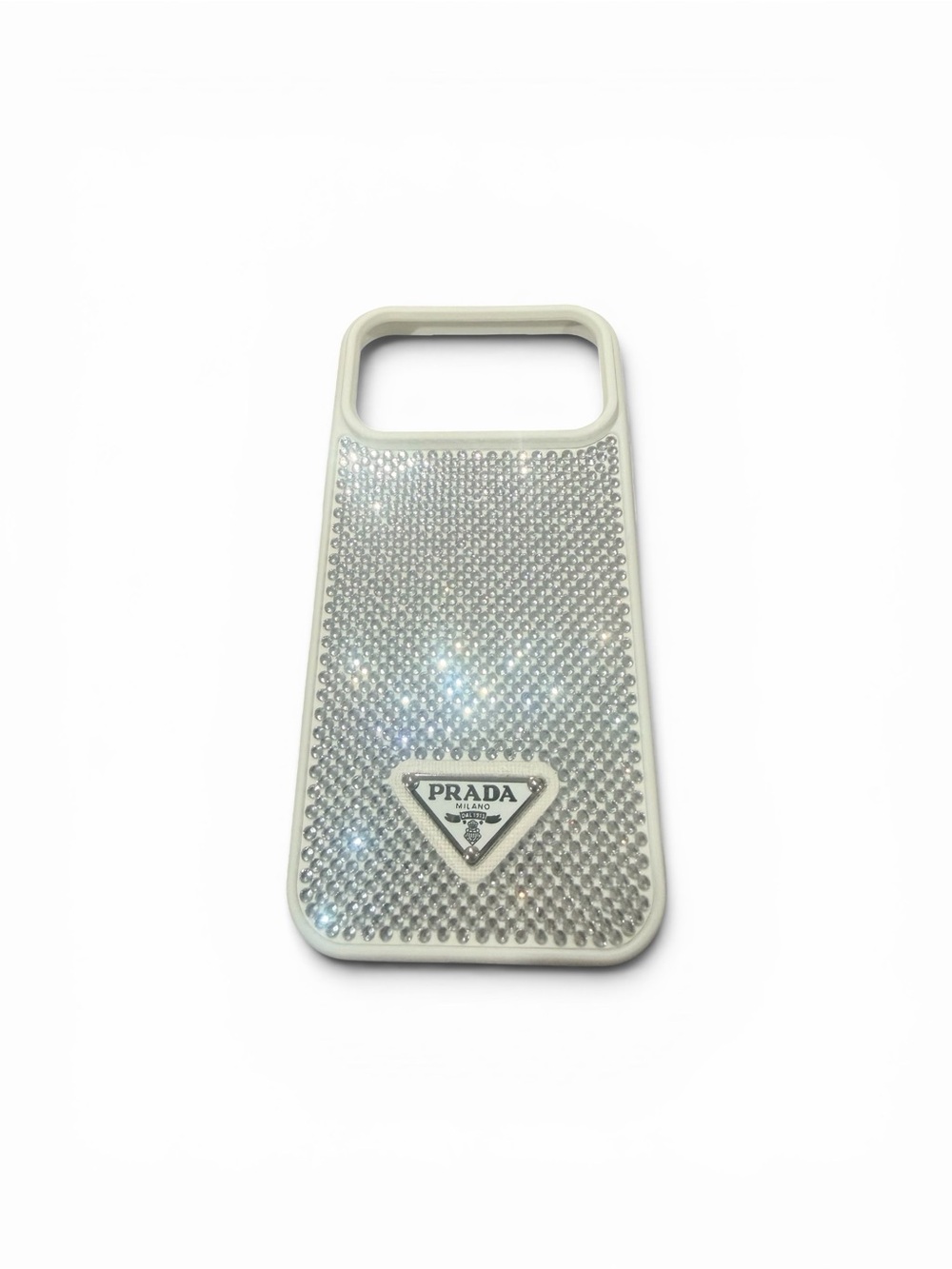 White Crystal-Embellished iPhone Case